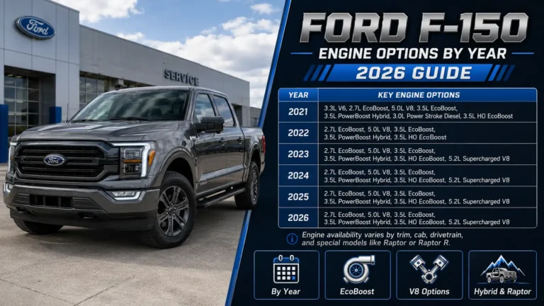 Ford F-150 Engine Options by Year Chart
