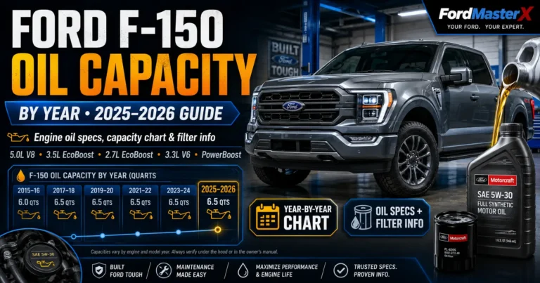 Ford F-150 Oil Capacity by Year