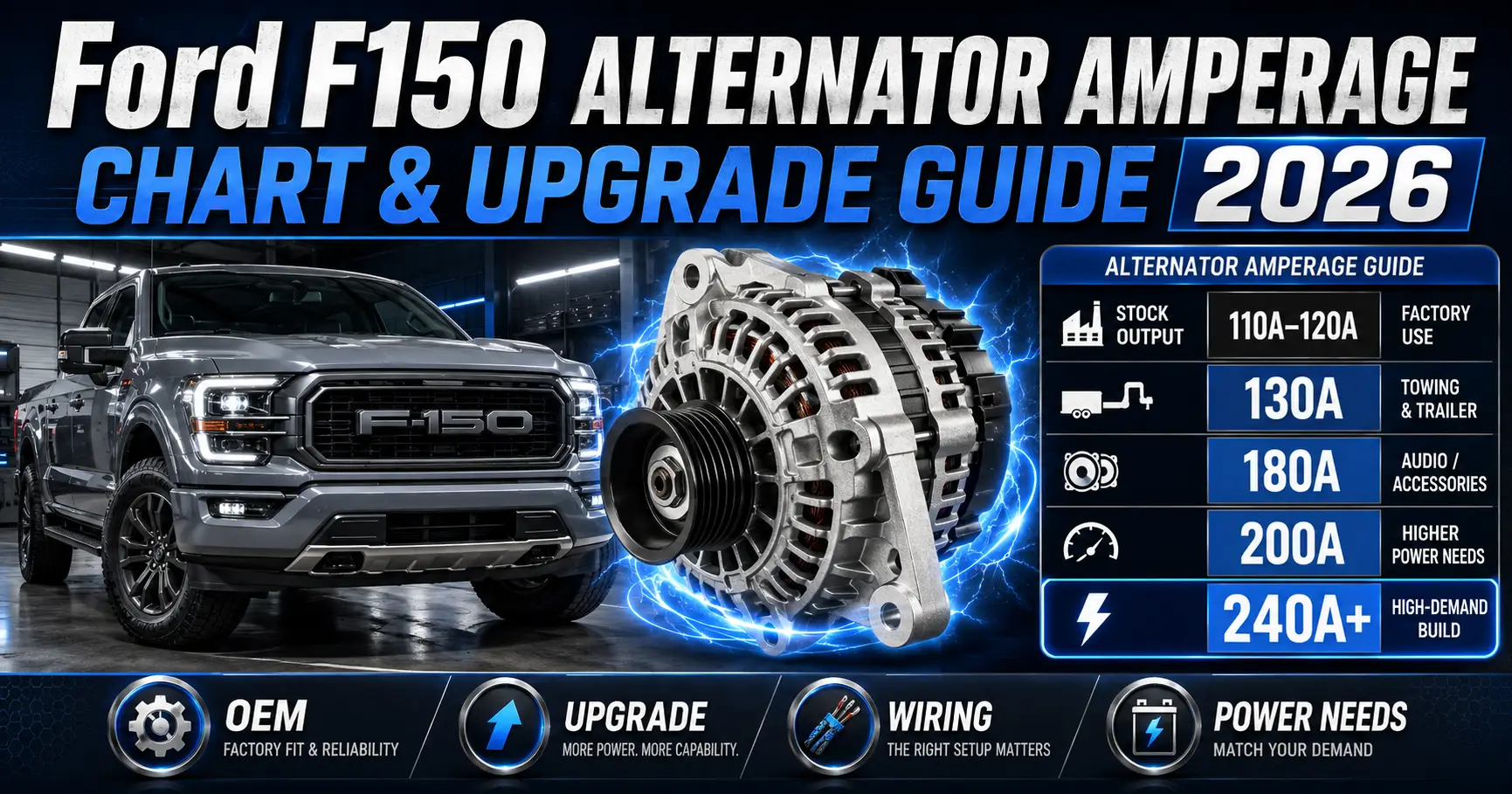 Ford F150 Alternator Amperage Chart & Upgrade Guide 2026