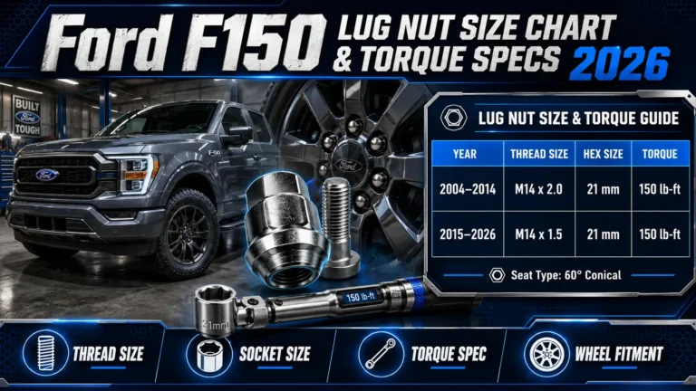 Ford F150 Lug Nut Size Chart & Torque Specs 2026