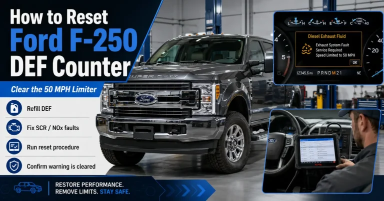 How to Reset Ford F-250 DEF Counter