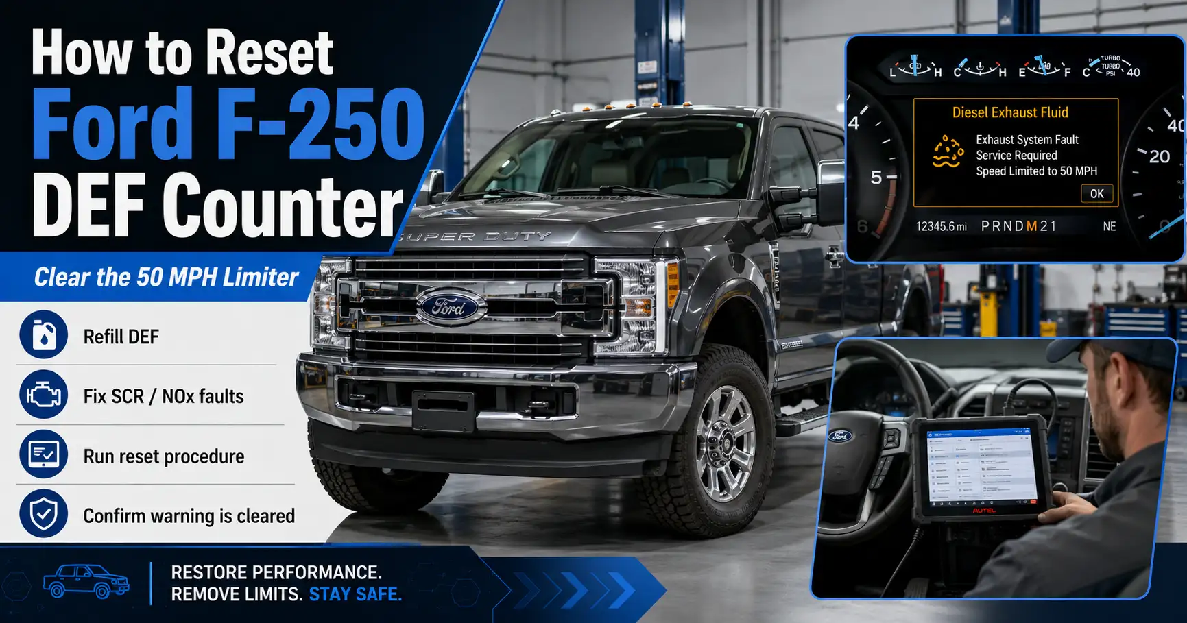 How to Reset Ford F-250 DEF Counter