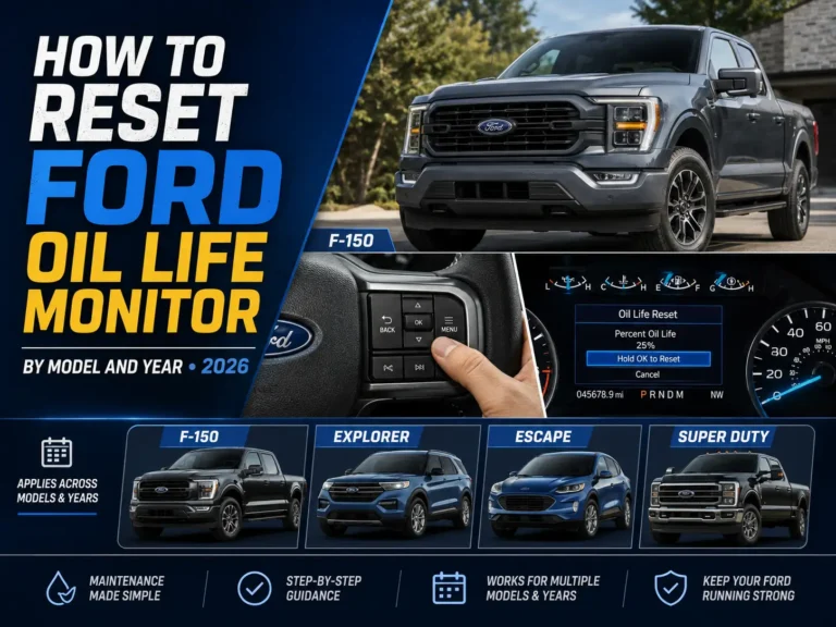 How to Reset Ford Oil Life Monitor by Model and Year in 2026