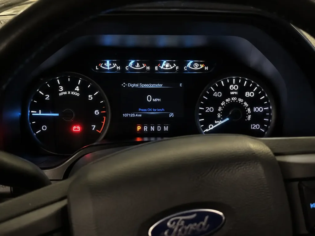 F-150 dashboard battery warning light before a BMS reset