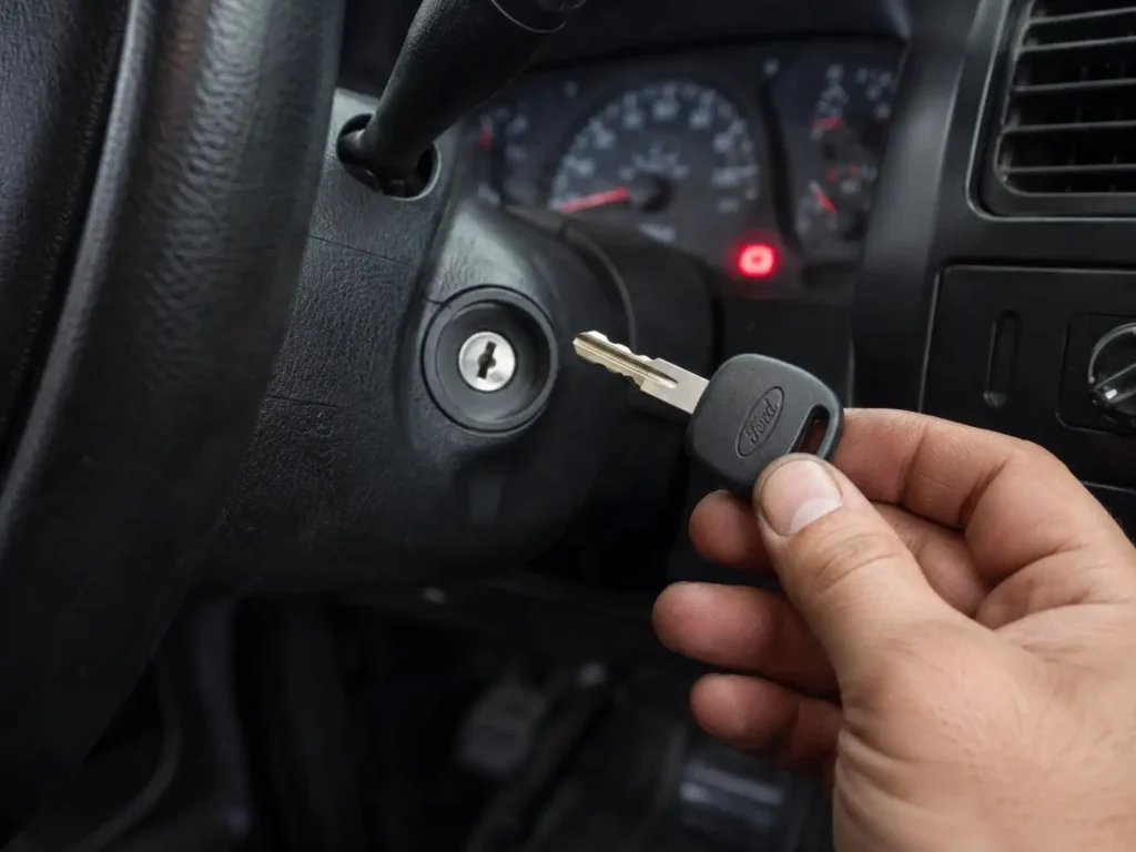 How To Fix Ford PATS System No-Start Safely 3 Ford transponder key near ignition for PATS no-start diagnosis