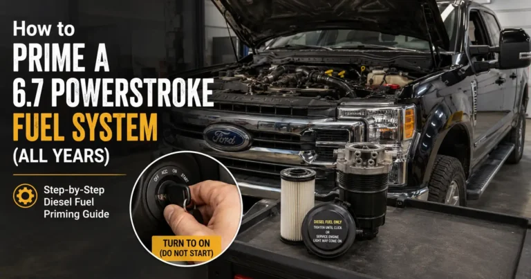 how to prime ford 6.7 powerstroke fuel system