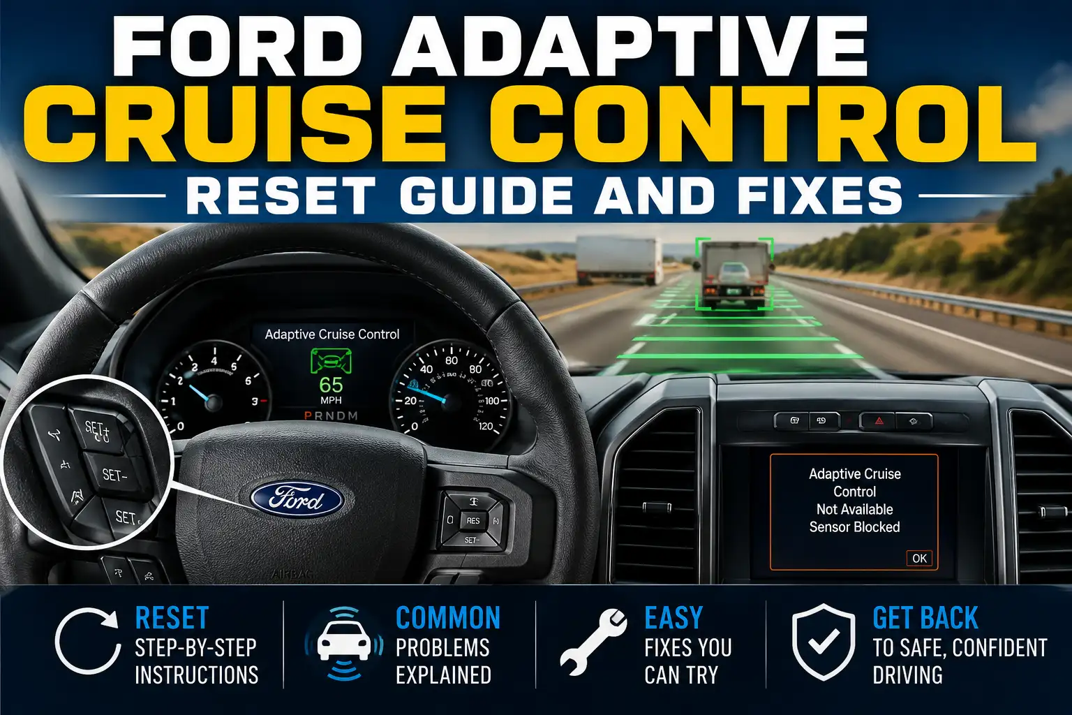 how to reset ford adaptive cruise control