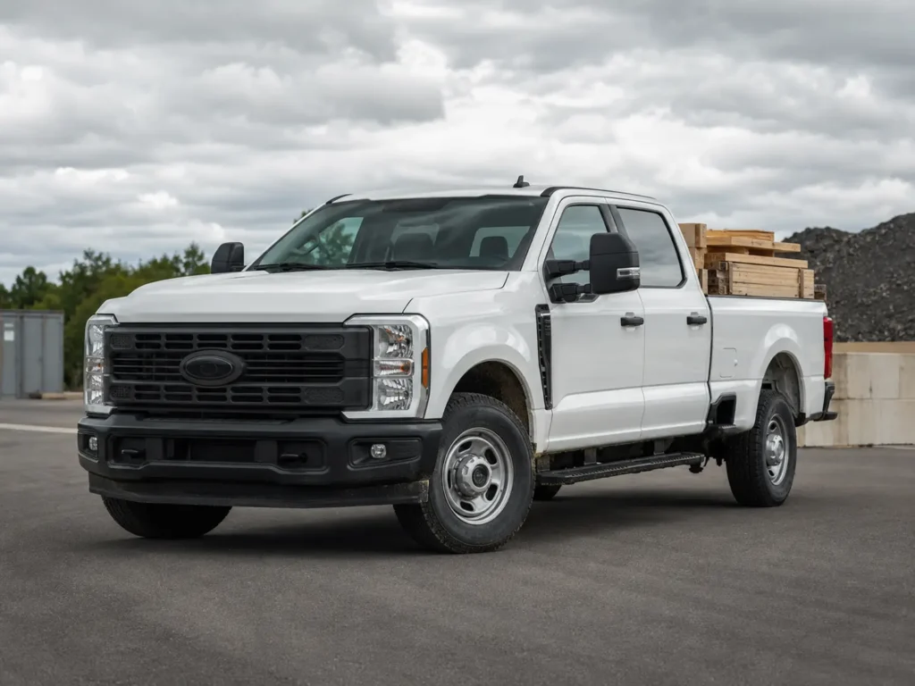 Ford F-250 Super Duty showing payload capacity across model years 1999 to 2026