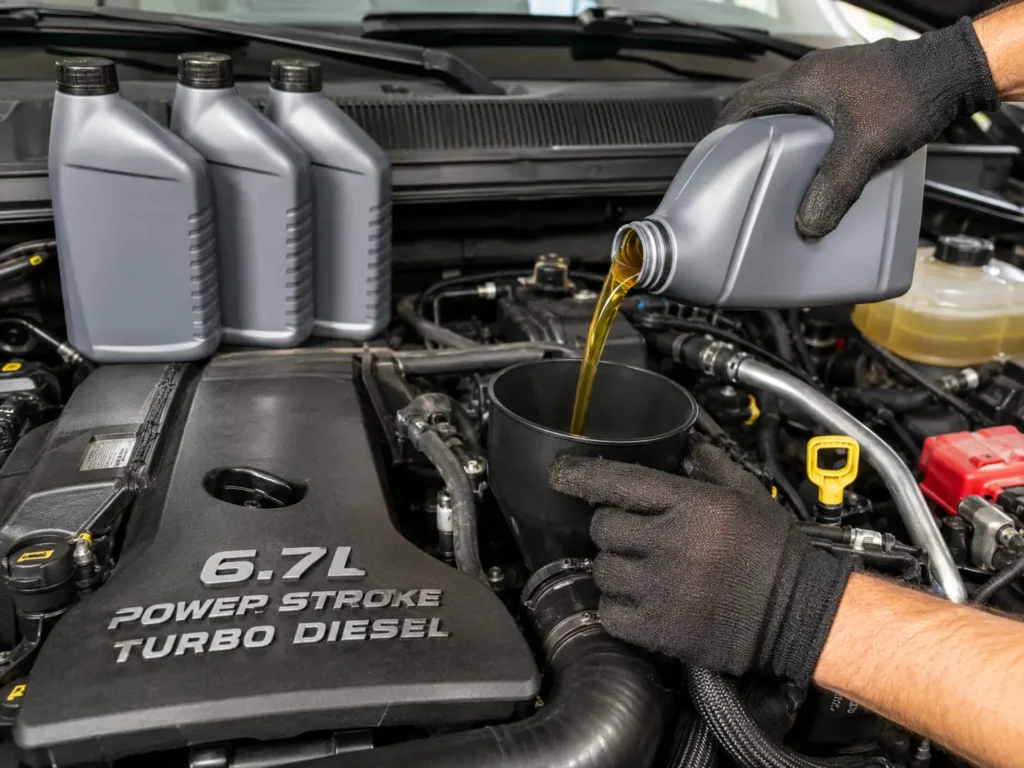 Ford 6.7 Powerstroke Oil Capacity Chart By Year - 2026 Guide 3 6.7 Powerstroke oil fill procedure during diesel oil change
