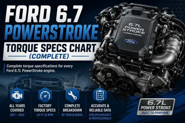 Ford 6.7 PowerStroke Torque Specs Chart