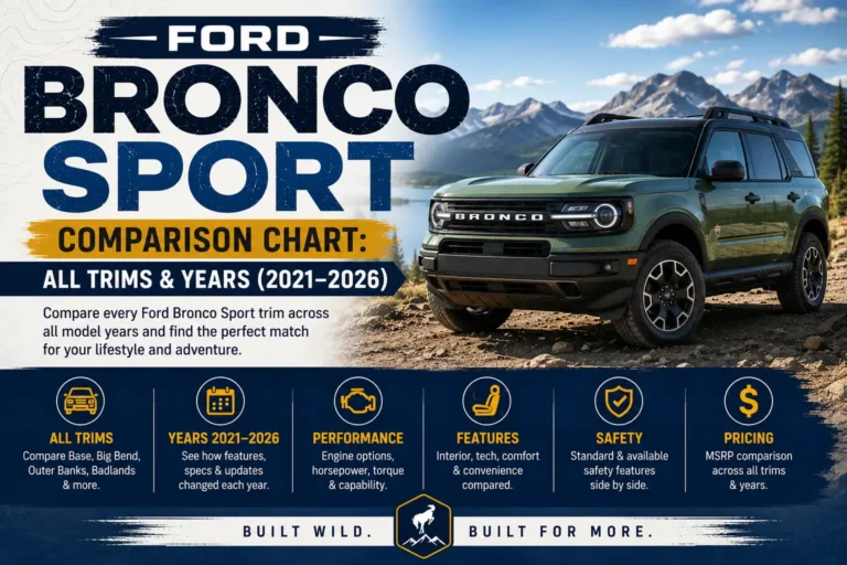 Ford Bronco Sport Comparison Chart
