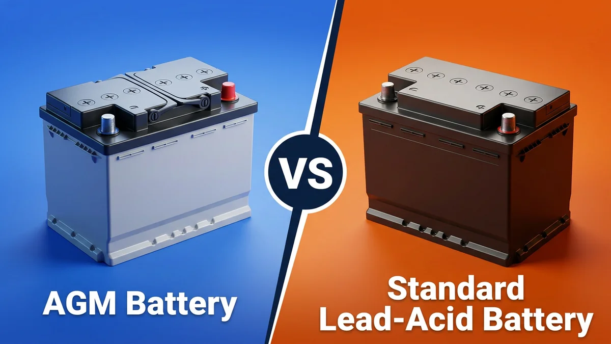 AGM Battery vs Standard Lead-Acid Battery side-by-side comparison