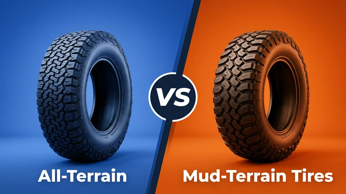 All-Terrain vs Mud-Terrain Tires side-by-side comparison