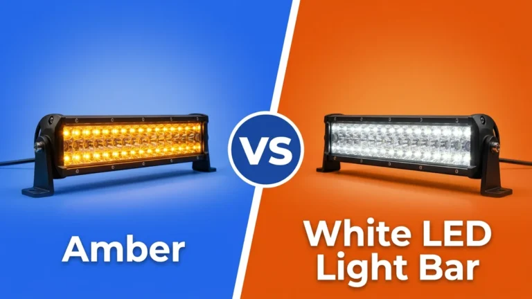 Amber vs White LED Light Bar side-by-side comparison