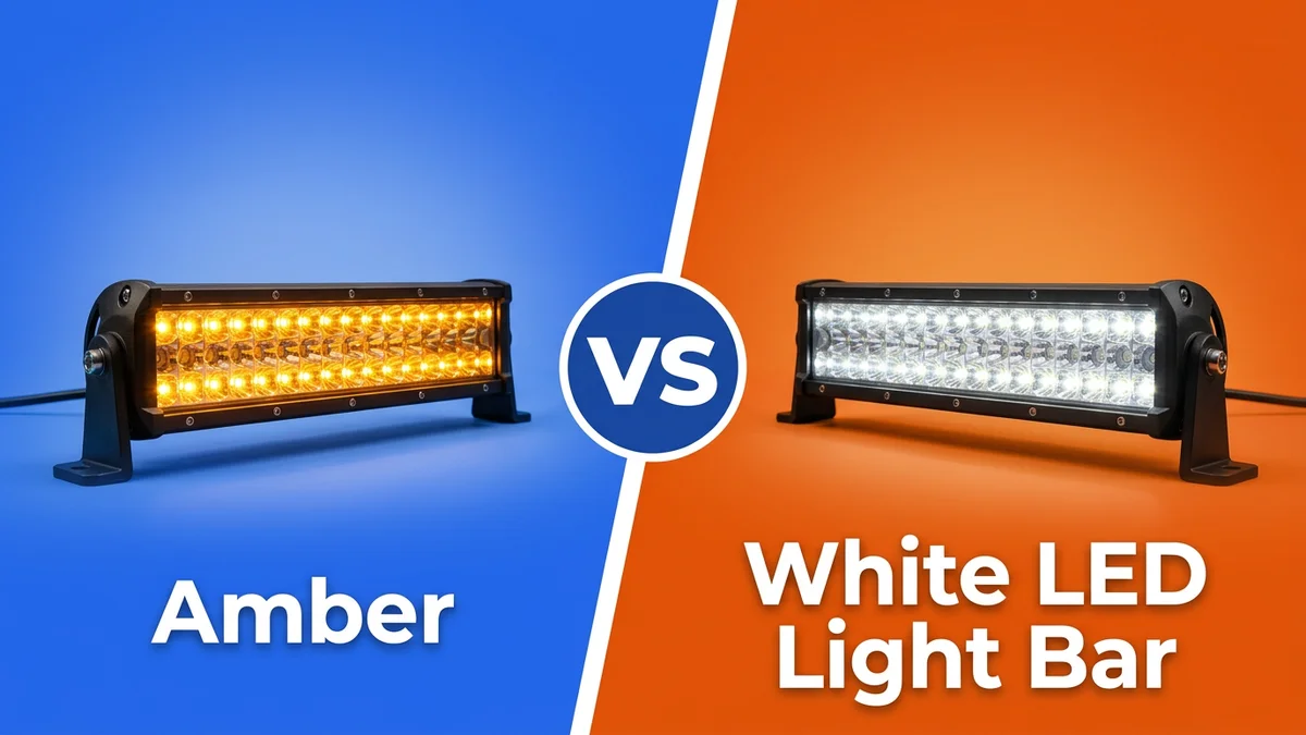 Amber vs White LED Light Bar side-by-side comparison