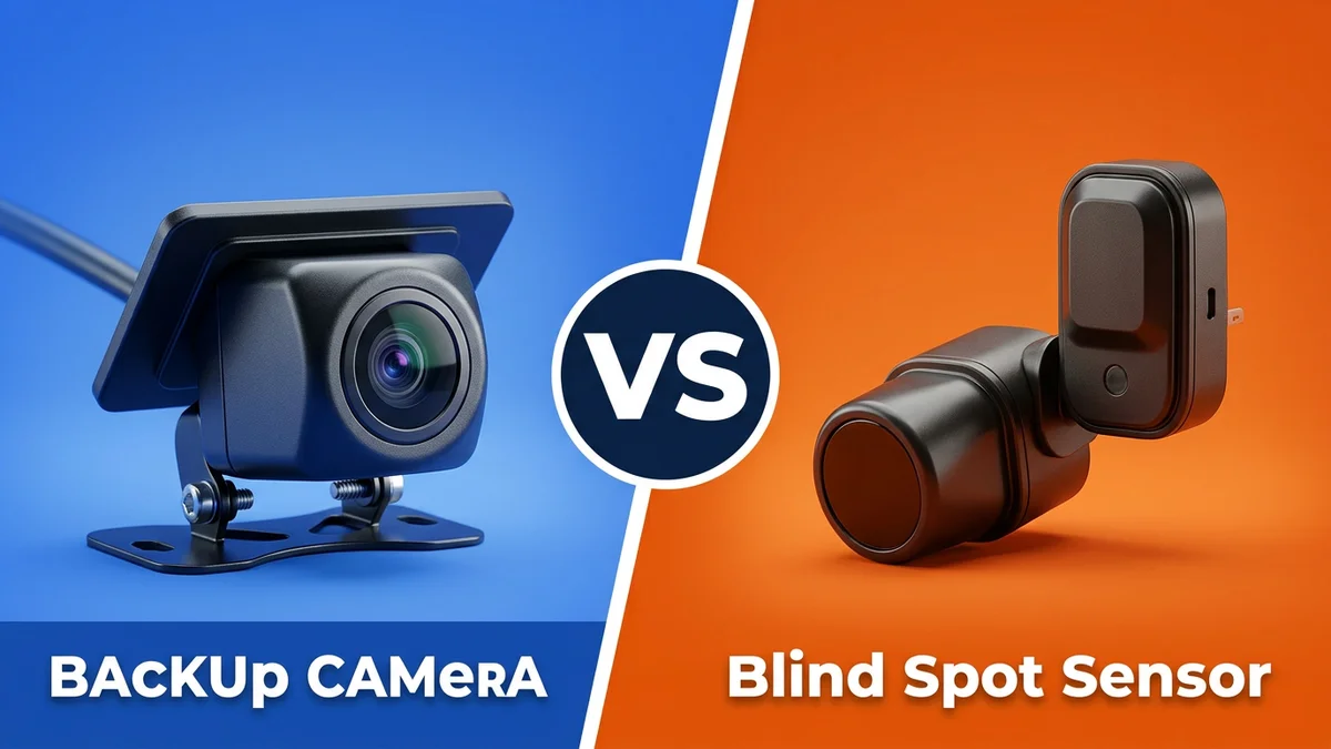 Backup Camera vs Blind Spot Sensor side-by-side comparison