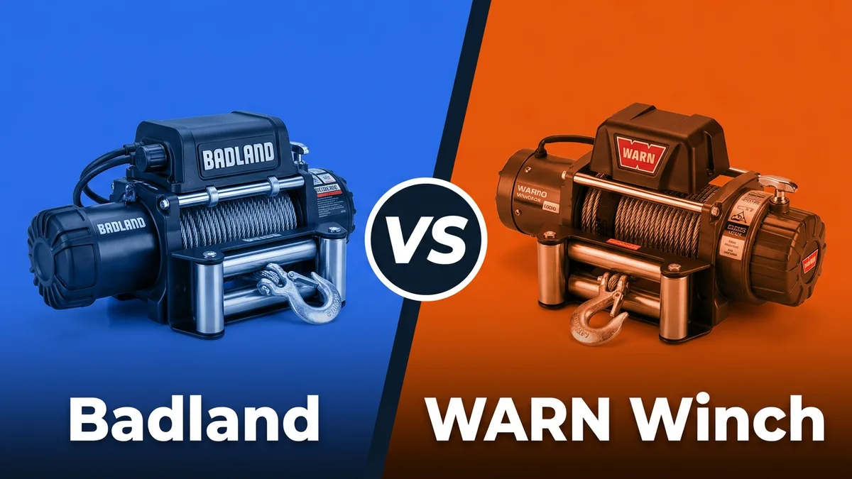 Badland vs WARN Winch side-by-side comparison