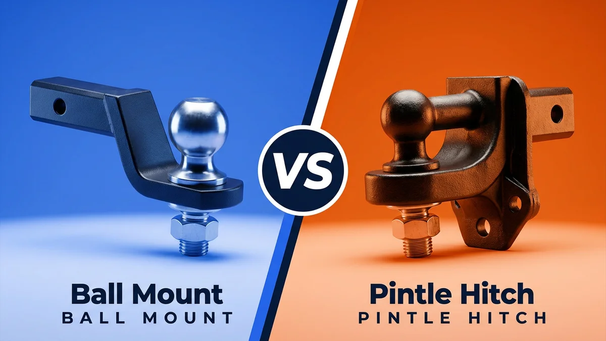 Ball Mount vs Pintle Hitch 2026: Which Is Better? Full Comparison 2 Ball Mount vs Pintle Hitch comparison