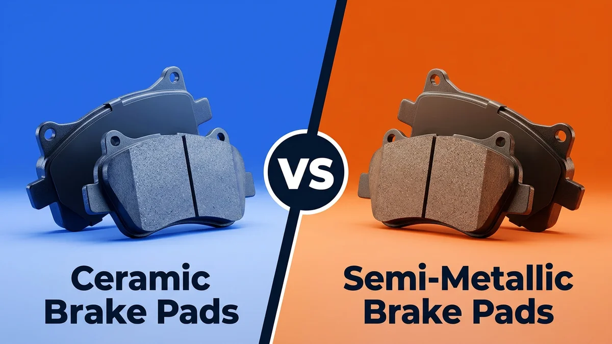 Ceramic Brake Pads vs Semi-Metallic Brake Pads side-by-side comparison