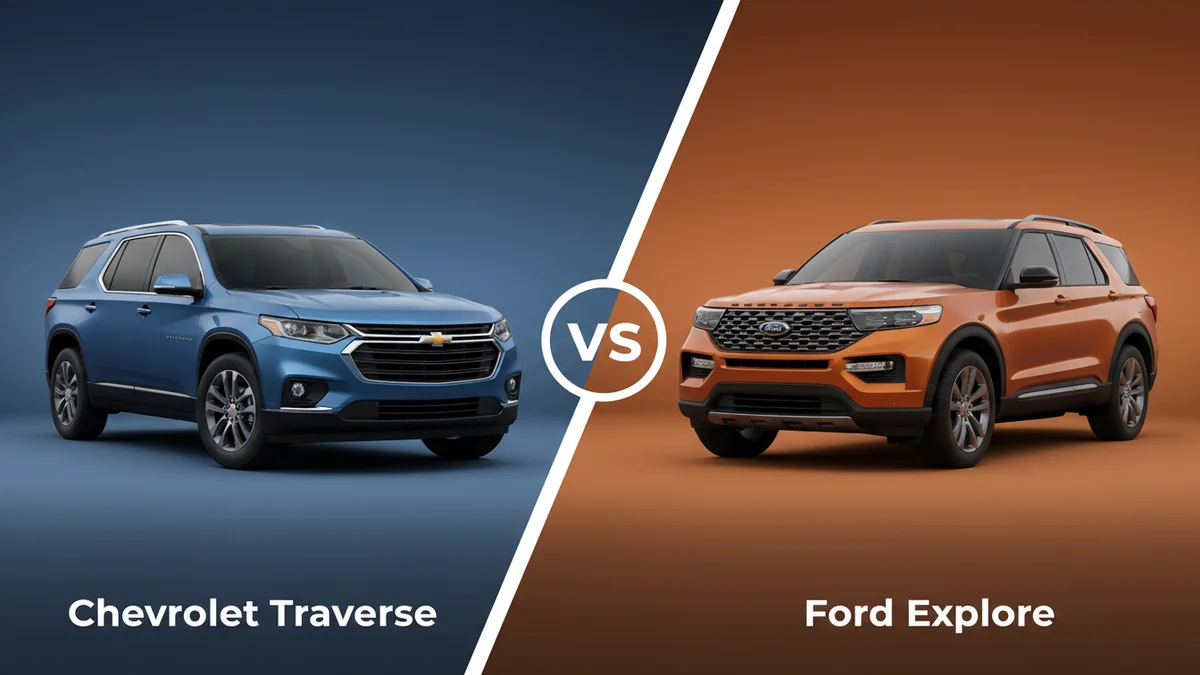 Chevrolet Traverse vs Ford Explorer 2026: Full Comparison & Verdict 2 Chevrolet Traverse vs Ford Explorer comparison