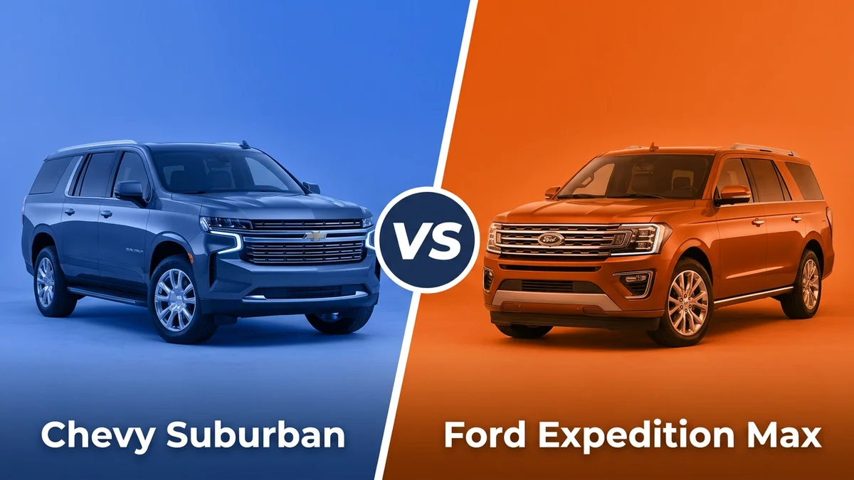 Chevy Suburban vs Ford Expedition Max 2026: Which Is Better? 2 Chevy Suburban vs Ford Expedition Max comparison