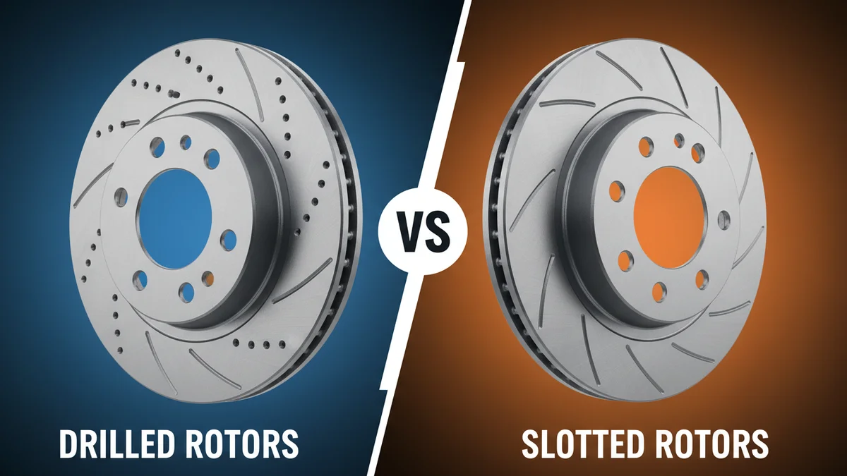 Drilled Rotors vs Slotted Rotors side-by-side comparison