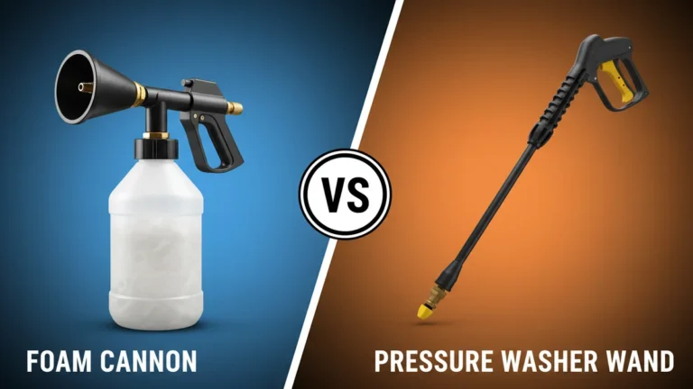Foam Cannon vs Pressure Washer Wand side-by-side comparison