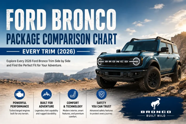 ford bronco package comparison chart