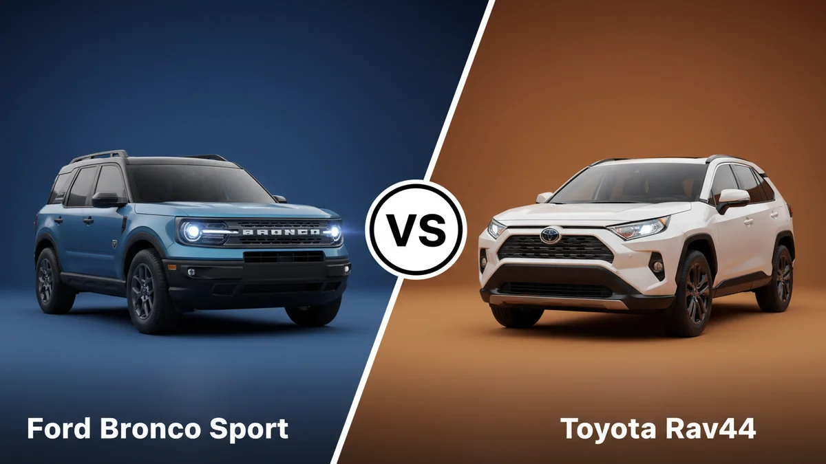 Ford Bronco Sport vs Toyota Rav4 side-by-side comparison
