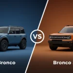 Ford Bronco vs Bronco Sport side-by-side comparison