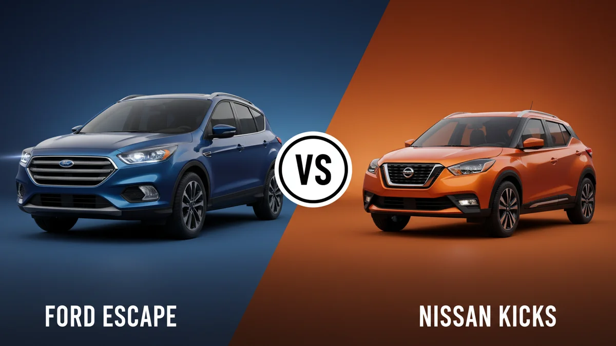 Ford Escape vs Nissan Kicks side-by-side comparison