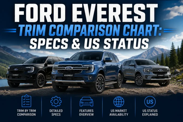 Ford Everest Trim Comparison Chart: Specs & US Status