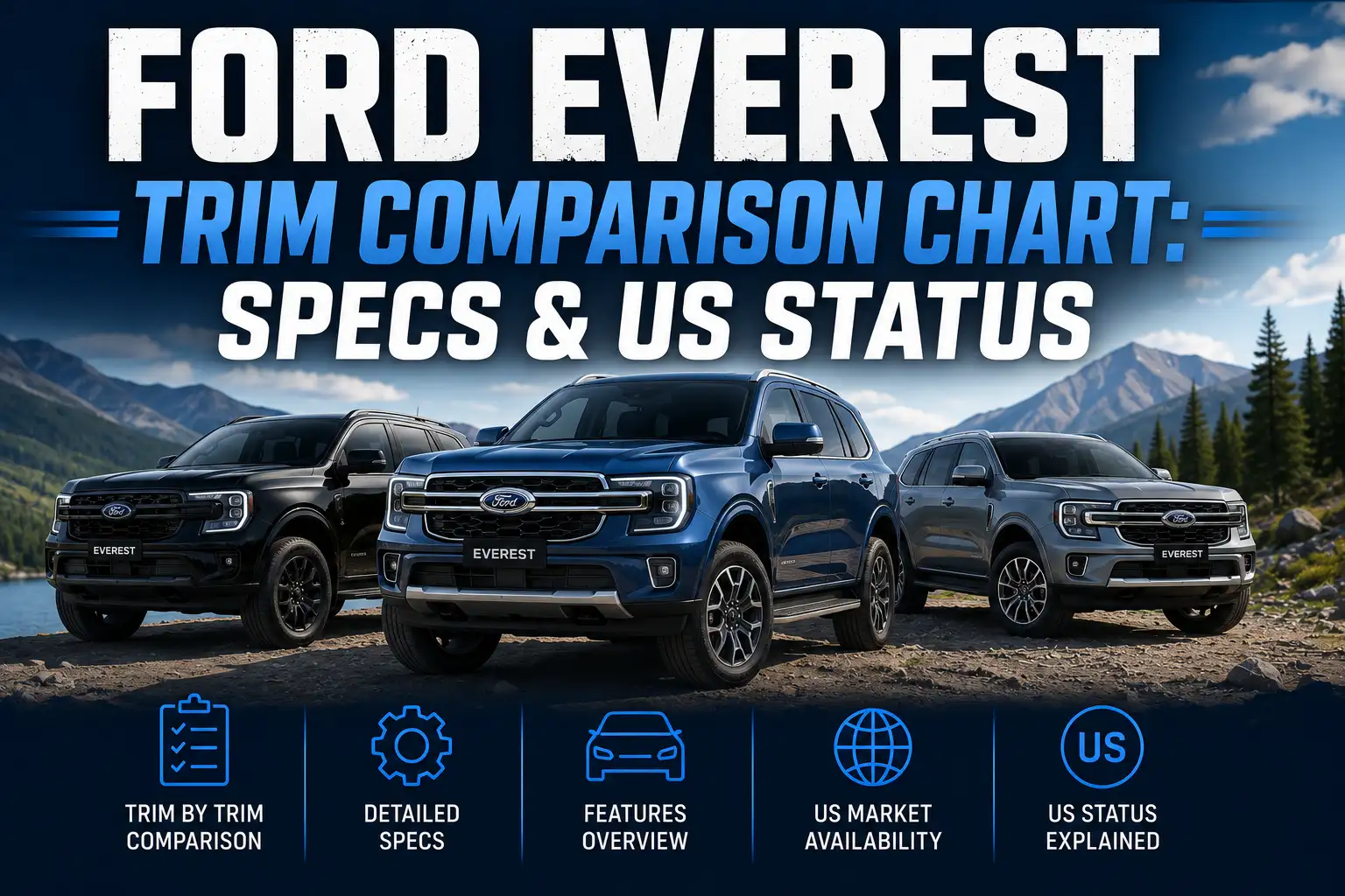 Ford Everest Trim Comparison Chart: Specs by Model (Why It's Not Sold in the US) 1 Ford Everest Trim Comparison Chart: Specs & US Status