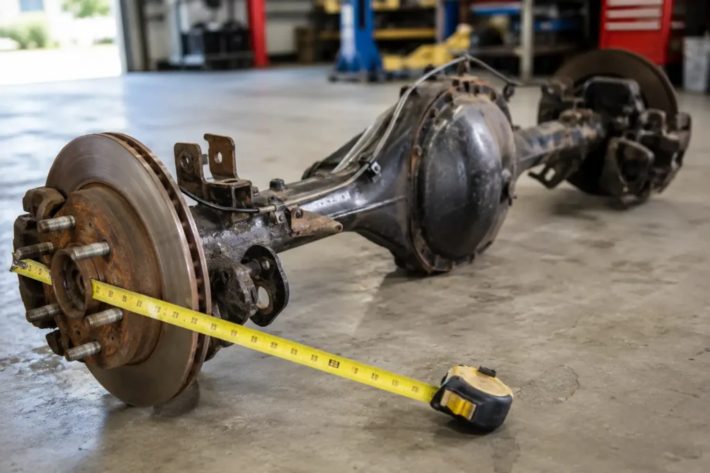 Ford Explorer 8.8 rear axle width measurement diagram