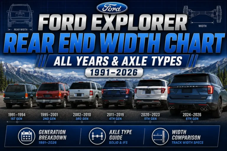 Ford Explorer Rear End Width Chart: All Years & Axle Types