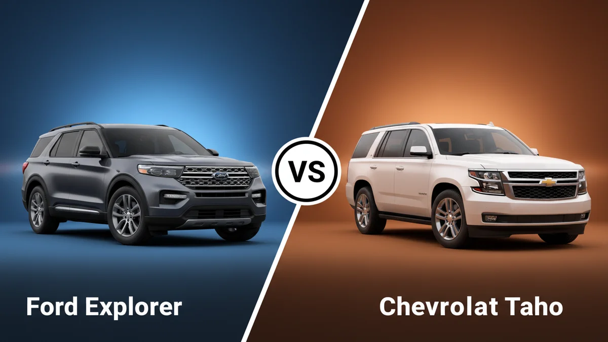 Ford Explorer vs Chevrolet Tahoe side-by-side comparison
