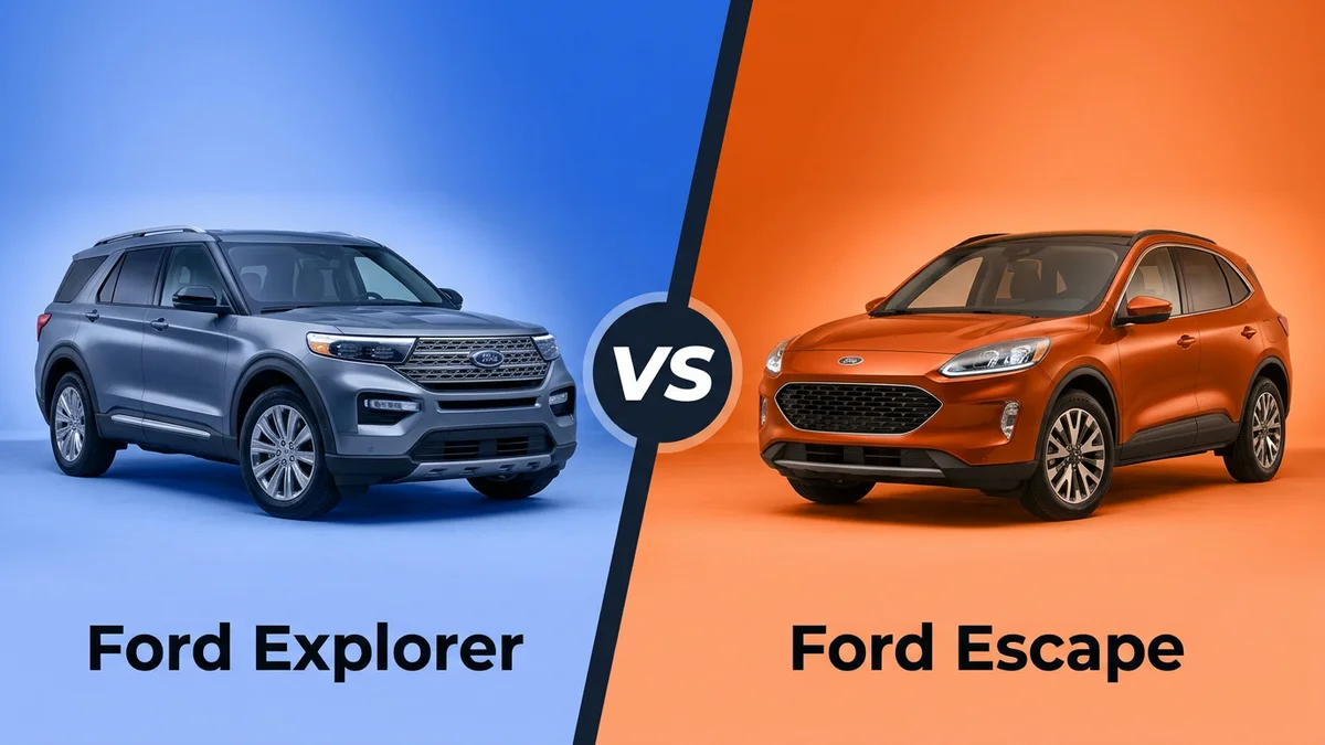 Ford Explorer vs Ford Escape side-by-side comparison