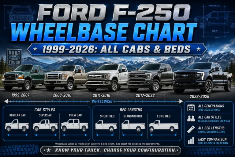 Ford F-250 Wheelbase Chart For Every Year And Cab 11 Ford F-250 Wheelbase Chart For Every Year And Cab