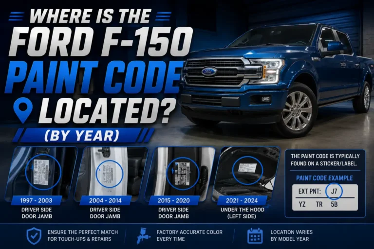Ford F-150 Paint Code Location by Year: Full Guide 2026 1 Ford F-150 Paint Code Location by Year: Full Guide 2026