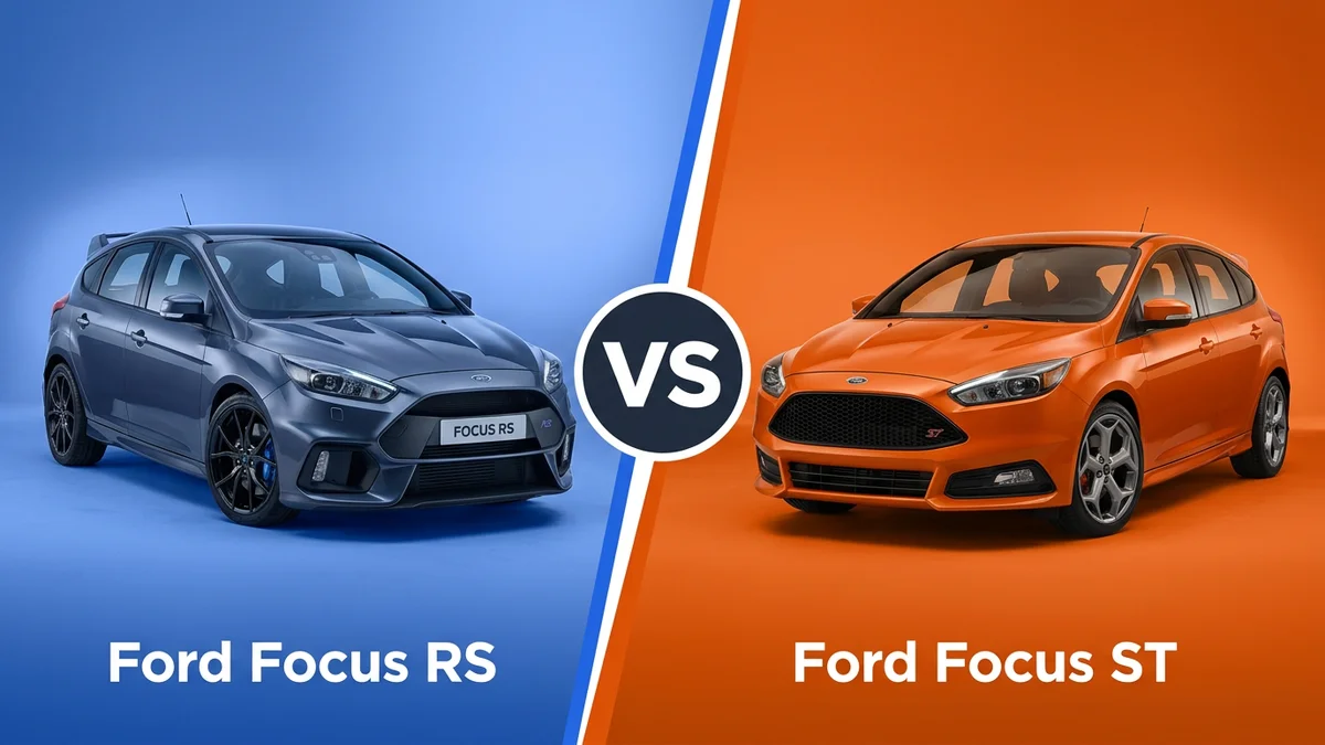 Ford Focus RS vs ST 2026: Which Hot Hatch Is Better? Full Comparison 2 Ford Focus RS vs Ford Focus ST comparison