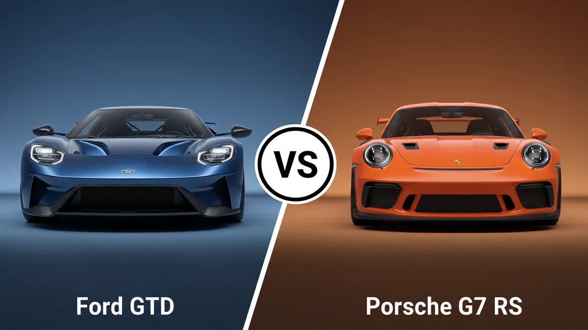Ford GTD vs Porsche GT3 RS side-by-side comparison