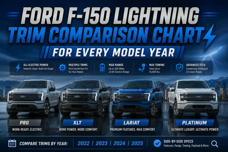 Ford F-150 Lightning Trim Comparison Chart for Every Model Year