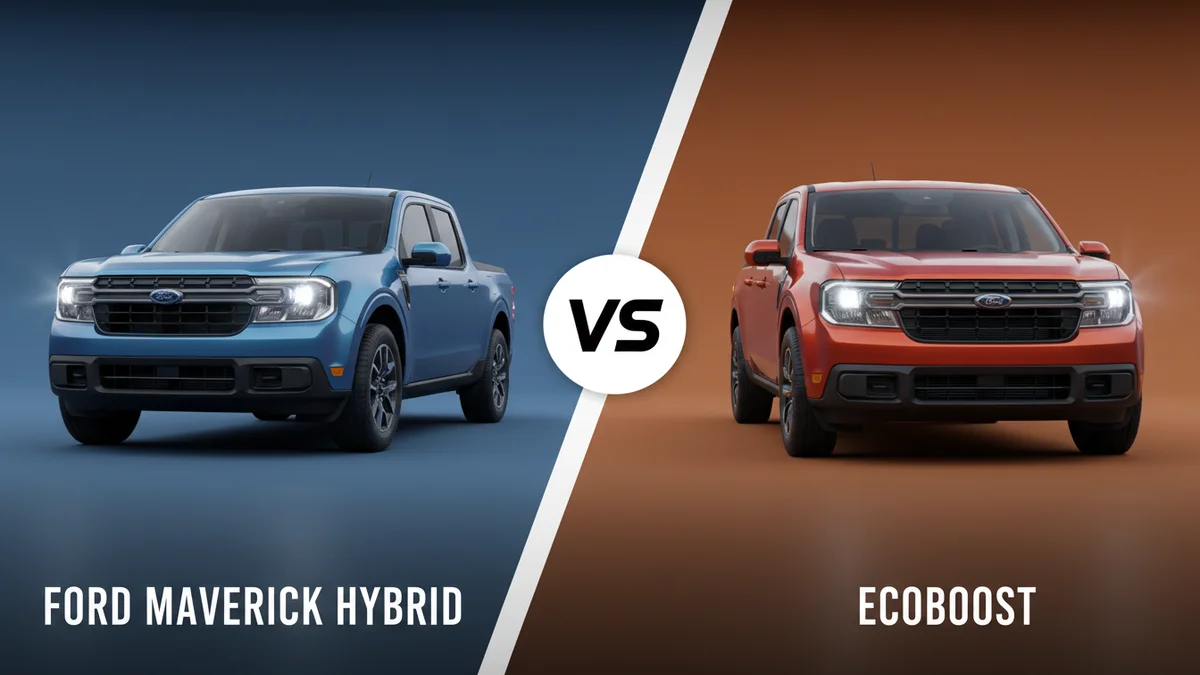 Ford Maverick Hybrid vs Ecoboost side-by-side comparison