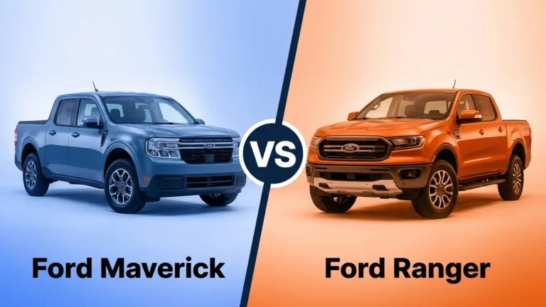 Ford Maverick vs Ford Ranger side-by-side comparison