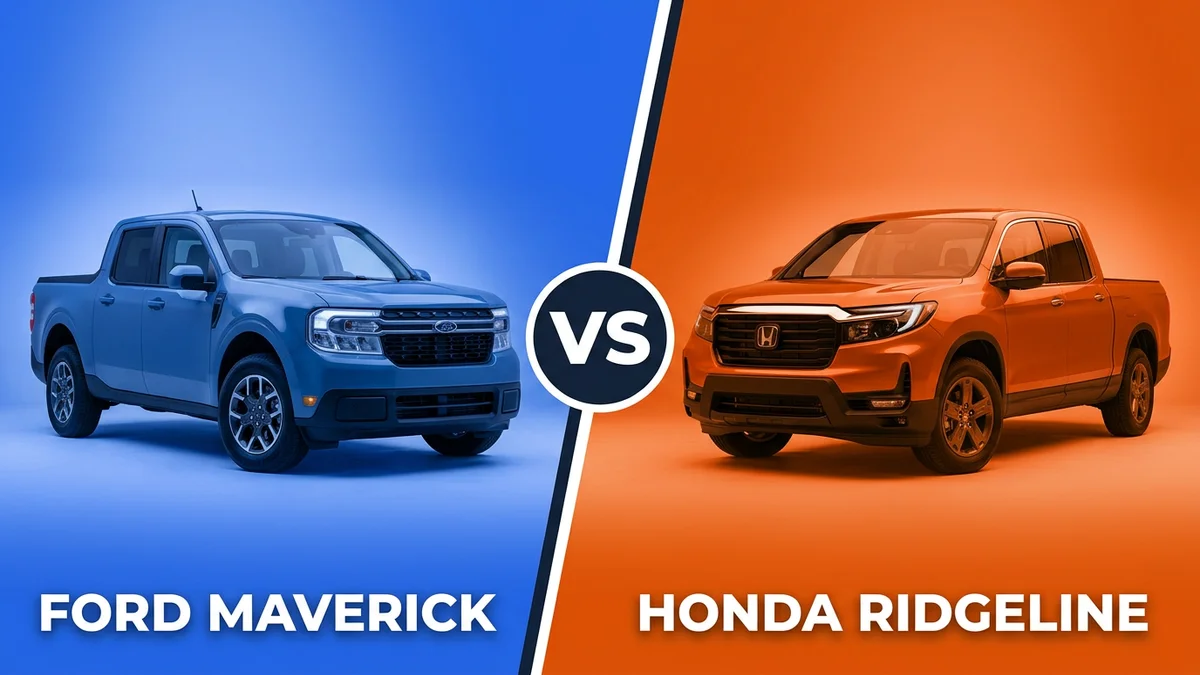 Ford Maverick vs Honda Ridgeline side-by-side comparison