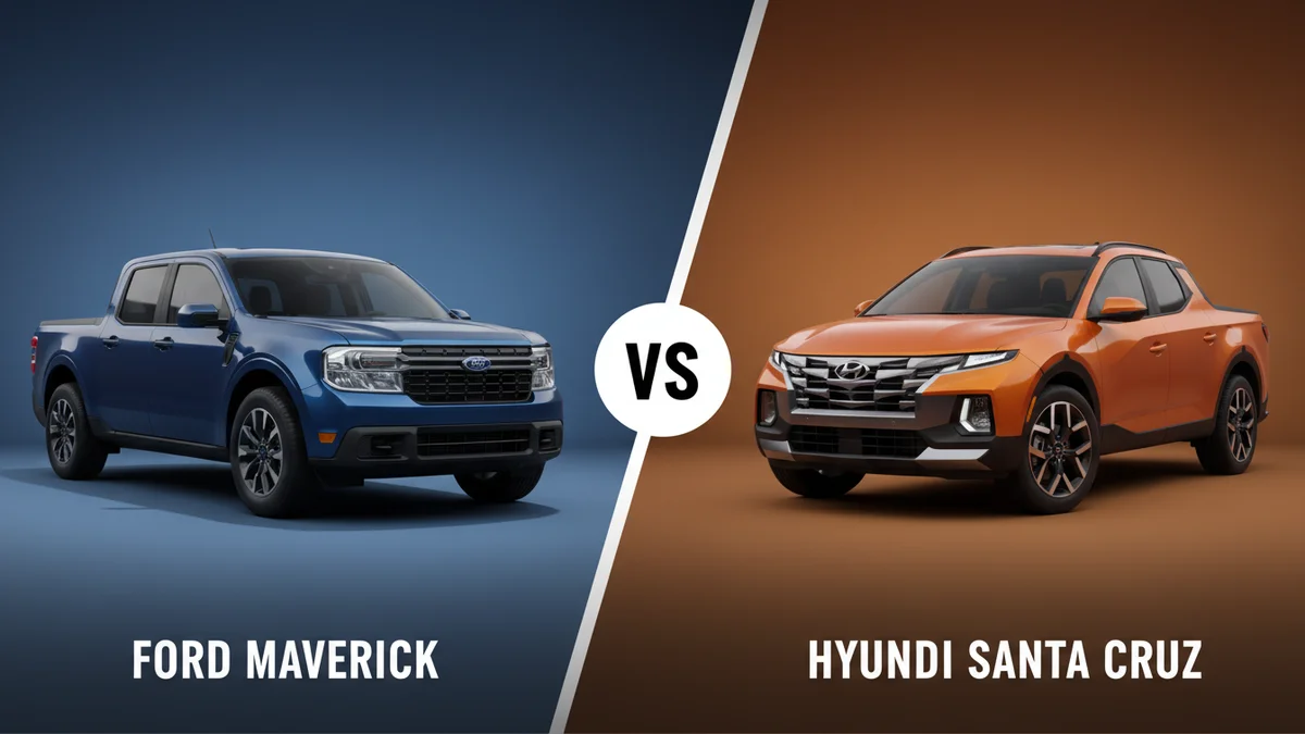 Ford Maverick vs Hyundai Santa Cruz 2026: Which Is Better? 2 Ford Maverick vs Hyundai Santa Cruz comparison