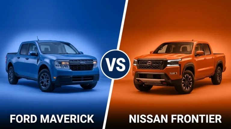 Ford Maverick vs Nissan Frontier side-by-side comparison