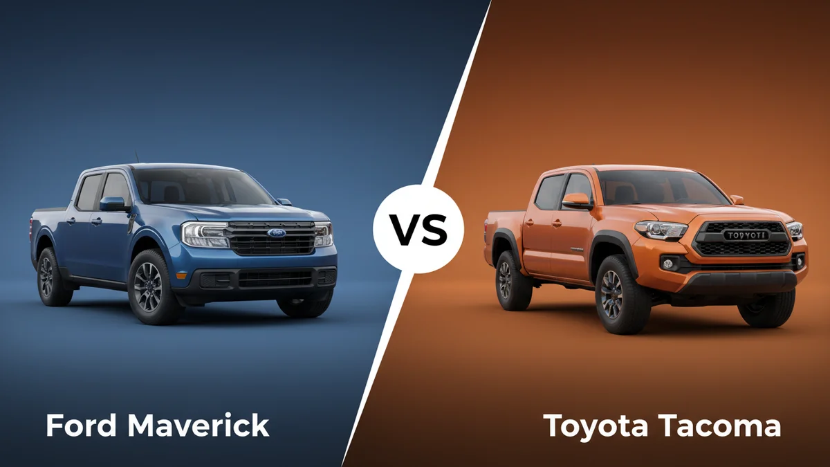 Ford Maverick vs Toyota Tacoma side-by-side comparison