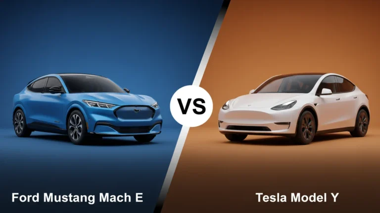 Ford Mustang Mach E vs Tesla Model Y 2026: Full Comparison 60 Ford Mustang Mach E vs Tesla Model Y side-by-side comparison