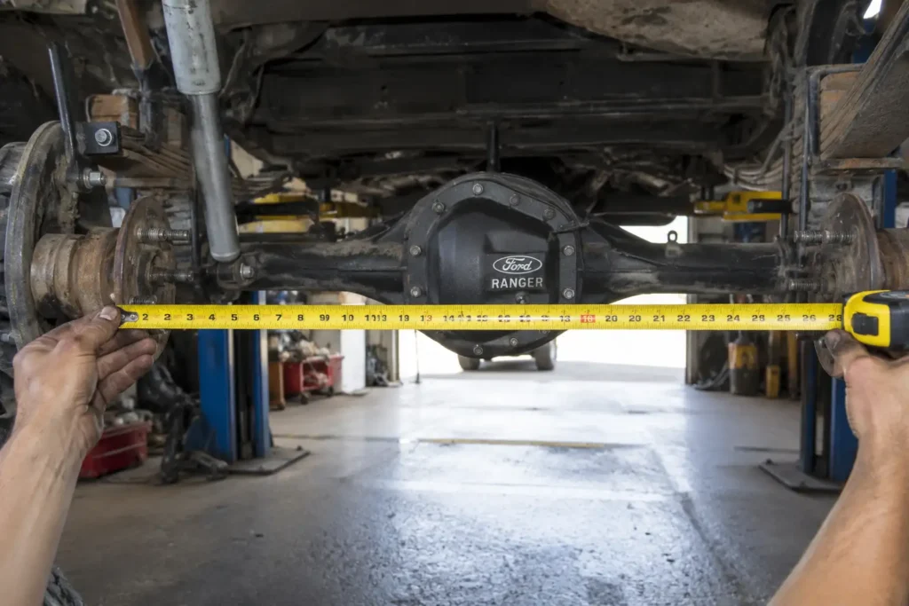 Measuring Ford Ranger axle width wheel mounting surface to surface